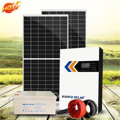 China 5Kw 2Kw 3Kw 8Kw Off-Grid Solar Electricity System Complete Home Photovoltaic Generating System Solar Panels For Home System Power for sale