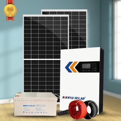 China Full set 10000w solar system 3KW 5KW 8kw 10KW home solar hybrid power system for home for sale