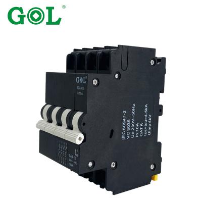 China OEM Mini Circuit Breaker 4P 6A 25A Factory Outlet AC Safety Miniature Circuit Breaker 4500 for sale