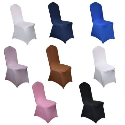 China Soft Plain Spandex Wedding Beach Banquet Chair Cover Plain OEM Customized Style for sale