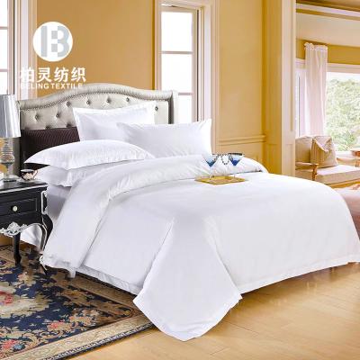 China 250TC 300TC 400TC Single Five Star Hotel Sheet Luxury 100% Cotton Sateen for sale