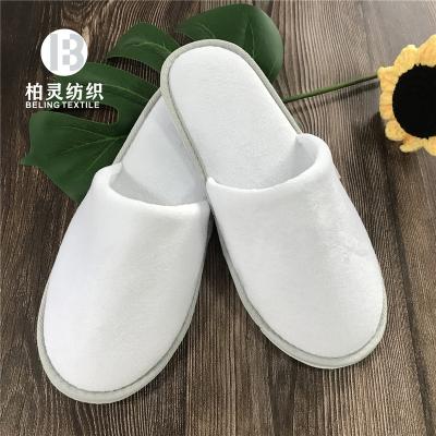 China Custom Disposable Indoor Slipper EVA Hotel Slipper Velor Terry Bathroom SPA Cheap Wholesale Disposable for sale