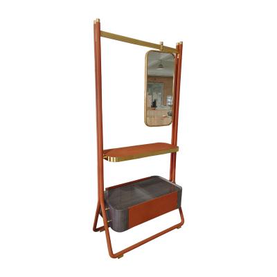 China Modern high quality wholesale metal clothes portable floor coats hanging rack for home hotel for sale