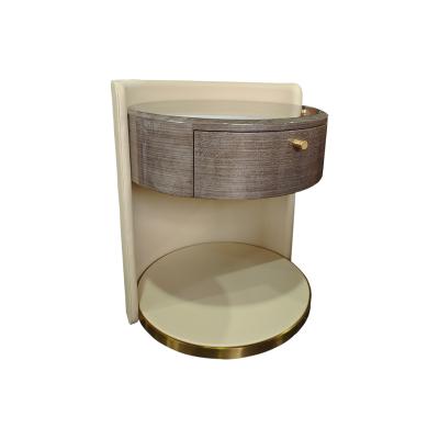 China Factory Direct Modern Custom Cheap Price Retro Brass Color Metal Drawer End Table Bedroom Night Stand for sale