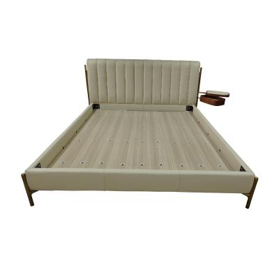 China Wholesale High Quality Modern Custom Double Elastic Cheap Leather Comfort Bed Designs With Box for sale