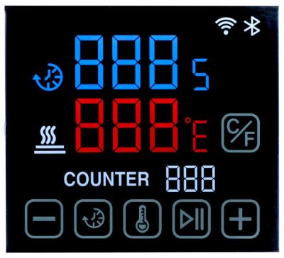 중국 VDD 5V 음성 LCD 디스플레이 흰색 12시 온도계 LCD 디스플레이 판매용