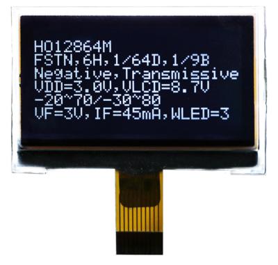 중국 2.4인치 그래픽 LCD 디스플레이 128X64 점 FSTN Cog LCD 디스플레이 모듈 판매용