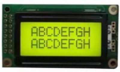 Κίνα 1.6 Inch Standard 0802 Character LCD Display Monochrome COB LCD Module προς πώληση