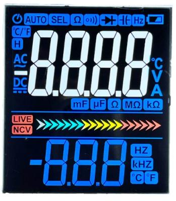 China Multimeter Customized VA LCD Panel VDD 3.3V Segment LCD Display Te koop