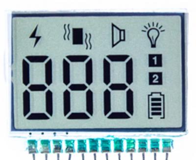 Κίνα 21.8*15mm Μαύρο και Λευκό 7 τμήματα οθόνη LCD Pin Connector Ψηφιακή οθόνη LCD προς πώληση