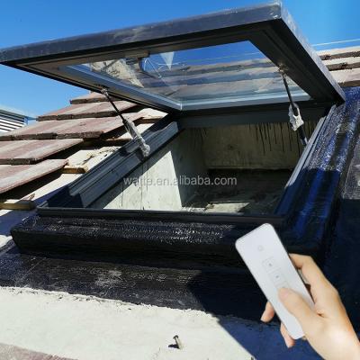 China House Aluminum Square Air Ventilation Roof Patio Cover Waterproof Hatch Skylight Top Hung Window for sale