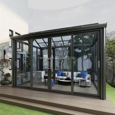 China Prefabricated Modern 4 Season Glass Conservatory Aluminum Frame Garden Florida Aluminum Sunroom Kit for sale