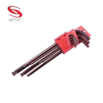 China Taiwan Repair Made 9pcs Allen Hex Key Set with Ballpoint Pen for sale