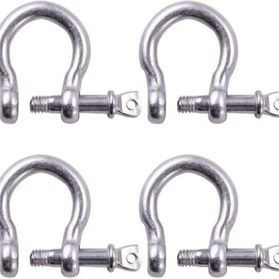 China Boat application or family application stainless steel D-ring shackle screw pin anchor shackles for sale