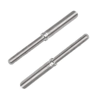 China Small Hex Double Ended Stud Screw Bolt 304 Stainless Steel Threaded Adapter For Column Structural Fasteners for sale