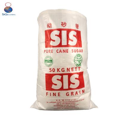 China Recyclable Transparent Polypropylene Woven Empty PP Laminated 50kg Large Bag for sale