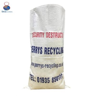 China Good Grade Recyclable Heavy Duty Polypropylene Woven Plastic Wheat Flour Bag 50kg for sale