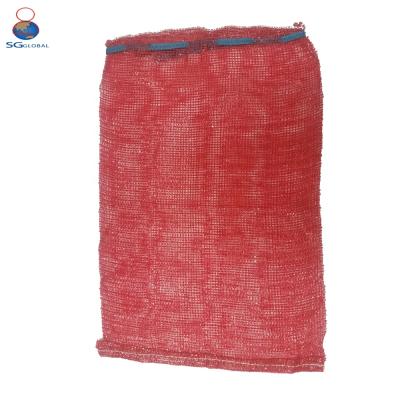 China 20kg Recyclable Vegetable Packing Plastic Mesh Woven Net Bag for sale