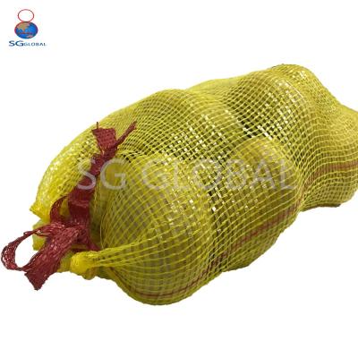 China Durable Wholesale 25kg 50kg Onion Potato Plastic-mesh-gauze Product Packing Bags for sale