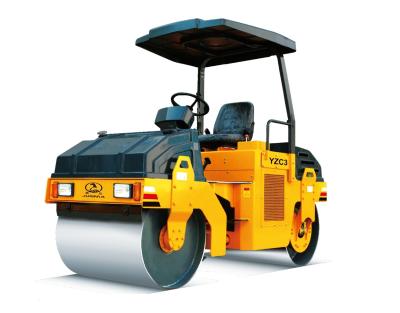 China Farms 3 Ton Mechanical Double Drum Road Roller Vibratory Compactor YZC3 for sale