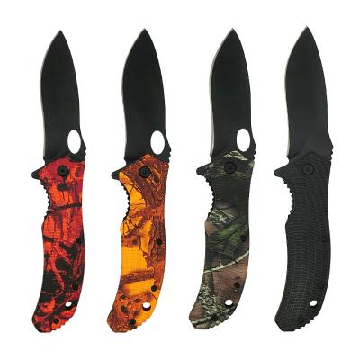 China Non-Changeable OEM Accept Competitive Price Plastic Handle Folding Camping Knife With Fire Starter for sale