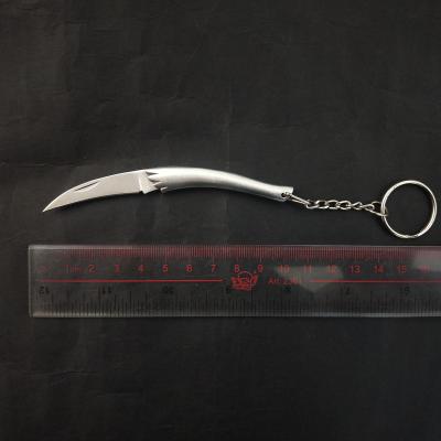 China Full Stainless Steel Mini Pocket Knife Foldable Keychain Non-variable Knife Gift Lady's Knife For Man for sale