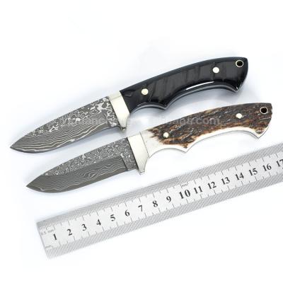 China Hunting Knife Camping High Quality Knife Blade Fixed Blade Damascus Hunting Knife for sale