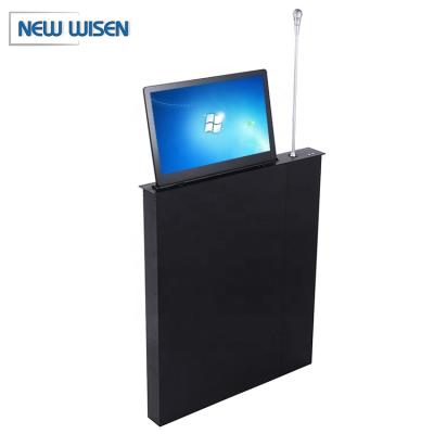 China Voting 45 Degree To Adjust Angle With RS232 Interface 15.6 Inch LCD Monitor Electric Lift With Microphone for sale