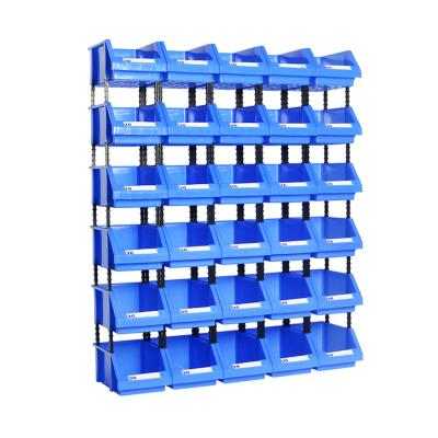 China Stocked Tengzhengyue Storage Bins Parts Rack Organizer Garage Plastic Shop Tool Storage Box for Electronic Parts Storage for sale