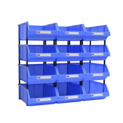 China Stocked Floor Mount Parts Rack Craftsman Bin System 12-Compartment Medium Plastic Parts Box for Organization for sale