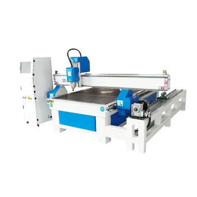 China 4axis CNC Router Wood Working Engraver Machine For Cylinder Wood With Rotary for sale