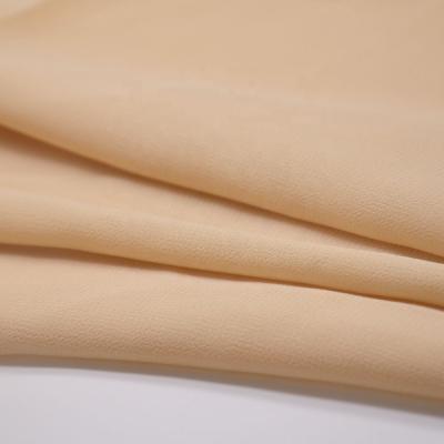 China Stretch Shaoxing Chunnuo Textile 100% Polyester Plain Dyed Woven Pearl Chiffon Silk Fabric for sale