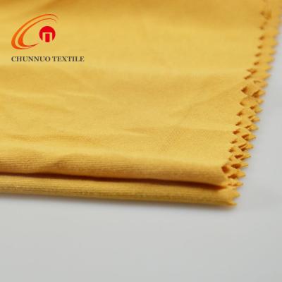 China Soft Stretch Shaoxing Chunnuo Textile Feeling Solid Dyed DTY Polyester Spandex Fabric for sale