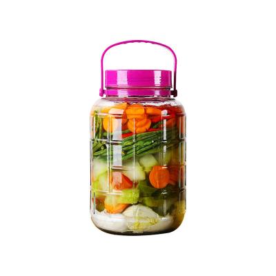 China Xuzhou China Factory Stored Glass Round Food Beverage Liquor Storage Packaging Pickles ES108 Glass Jars Containers for sale