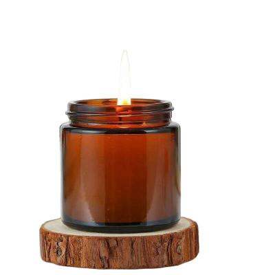 China OEM Manufacture Soybean Wax ES89 Amber Scented Aroma Candle Holders Lanterns Wholesale Glass Candle Bars and Jars for sale