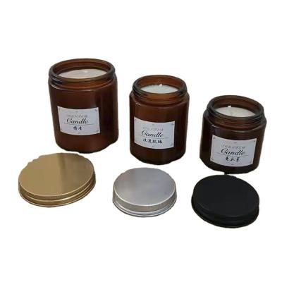 China Wholesale China Manufacture OEM Wax ES89 Amber Candle Jars Glass Wax Packaging Container for sale