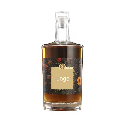 China Beverage Factory Wholesale OEM Vodka Brandy Wine Spirits Liqueur Alcoholic Champagne Alcohol Whiskey ES92 Single Glass Bottle for sale