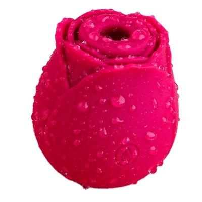 China Rechargeable Rose Vibrator For Female Purple Red Rose Silicon Magnetic Suction Vibratoring 7 Modes for sale