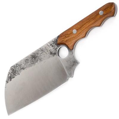 China Viable Handmade Knife Premium Meat Chef Control Viable Forged Vegetable Cleaver For Camping And Cooking BBQ for sale