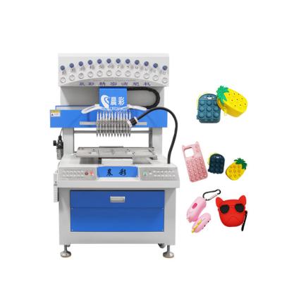 China Silicone Keychain Maker Machine 12 Colors Soft PVC Dispensing Machine for sale