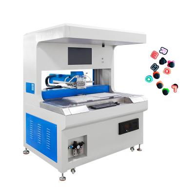 China Blue White Design Visual Clasp Gluing Machine for Metal Hardware Clothing Accessories for sale