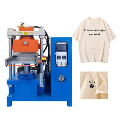 China Automatic Trademark Logo Clothing Label Making Machine 400*400mm Upper Heating Plate for sale