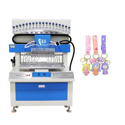 China 18 Color Automatic PVC Silicone Label Doll Pendant Making Machine for 2D 3D Silicone Case for sale