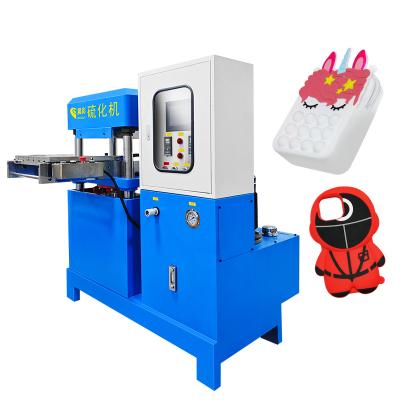 China PVC Keychains Rubber Vulcanizing Machine Wear Resistant 50T Silicone Label Machinery for sale