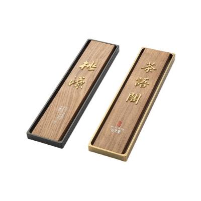 China Modern Chinese Characters Personalized Hanging Brass Exterior Aluminum House Door Number for sale