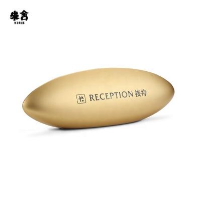 China Lightweight luxury high end half rugby desk soild aluminum alloy signfront office reception loby sign for sale