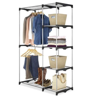 China Behind Doors/On Walls Large Capacity Storage Metal Clothes Rack Multifunctional Household Coat Rack for sale