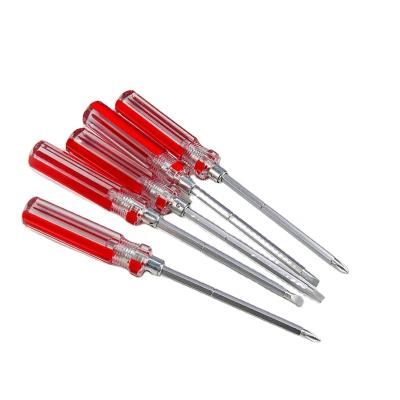 China Plastic Household Hardware Tools Double Head Screwdriver PH00 Stainless Steel 6mm Slotted Phillip Screwdrivers for sale