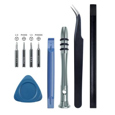 China High Quality Plastic and Steel 9 in 1 Magnetic Disassembly Repair Tool Kit for Mobile Phone with Y Type Screwdriver Opening Tool for sale