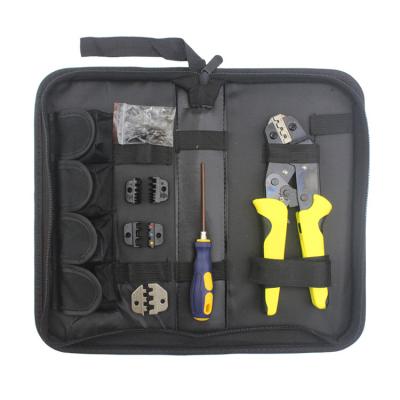 China 4 in 1 Electrician Stripping Tool Kit Professional Ratchet Pliers Power Cable Crimping Stripper for sale